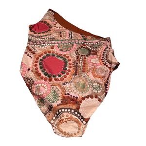 Baiia One Shoulder Pink Patterned‎ Swim Suit Size US 18 NWT Beach Vacation